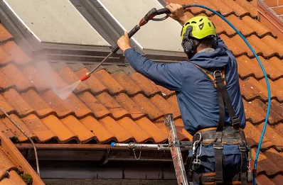 Démoussage et hydrofuge de toiture à Bernouil